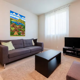 Altstadt von Aztec | AI Art Poster