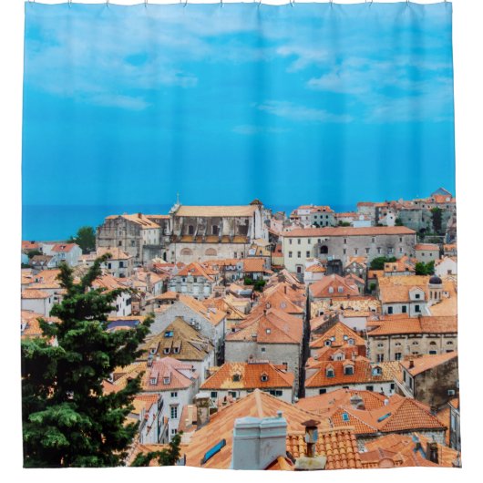 Altstadt von Dubrovnik Duschvorhang (Vorderseite)