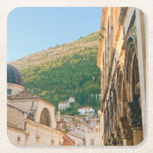Altstadt von Dubrovnik Rechteckiger Pappuntersetzer