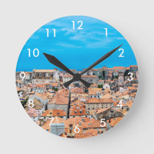 Altstadt von Dubrovnik Runde Wanduhr