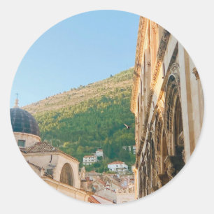 Altstadt von Dubrovnik Runder Aufkleber