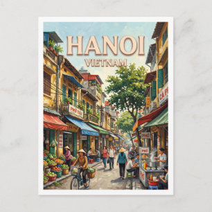 Altstadt von Hanoi Vietnam Postkarte