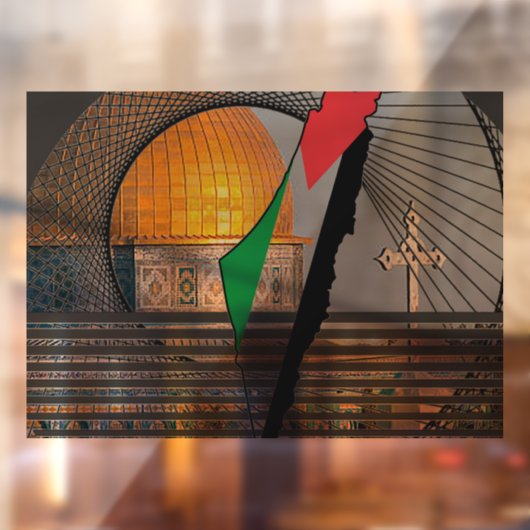 Altstadt von Jerusalem Glasklammer Fensteraufkleber (Blatt 2)