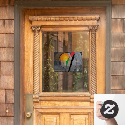 Altstadt von Jerusalem Glasklammer Fensteraufkleber (Haustür)