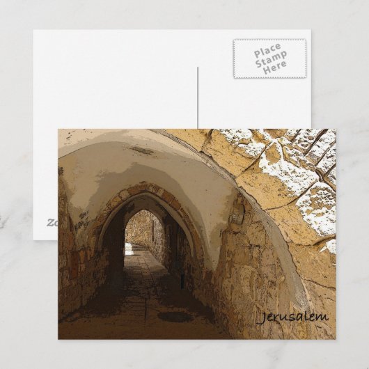 Altstadt von Jerusalem Postkarte (Vorne/Hinten)