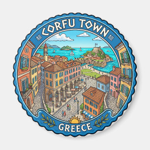 Altstadt von Korfu Griechenland Magnet