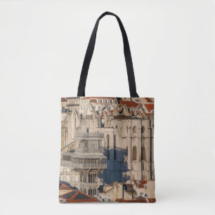Altstadt von Lissabon mit Aussichtsturm und Kirche Tasche