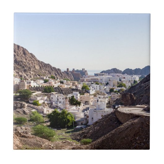 Altstadt von Muscat - Oman Fliese (Vorderseite)