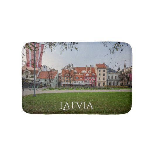 Altstadt von Riga im Herbst Badematte (Vorderseite)