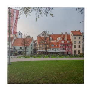 Altstadt von Riga im Herbst Fliese