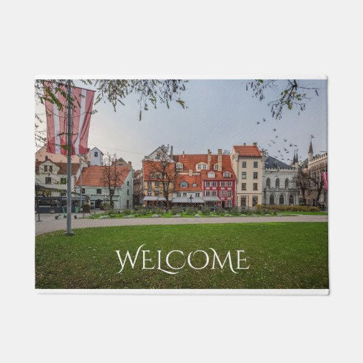 Altstadt von Riga im Herbst Fußmatte (Vorderseite)