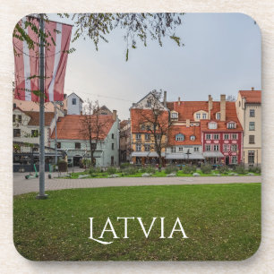 Altstadt von Riga im Herbst Getränkeuntersetzer