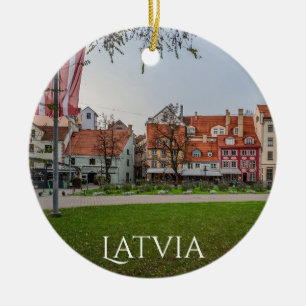 Altstadt von Riga im Herbst Keramik Ornament