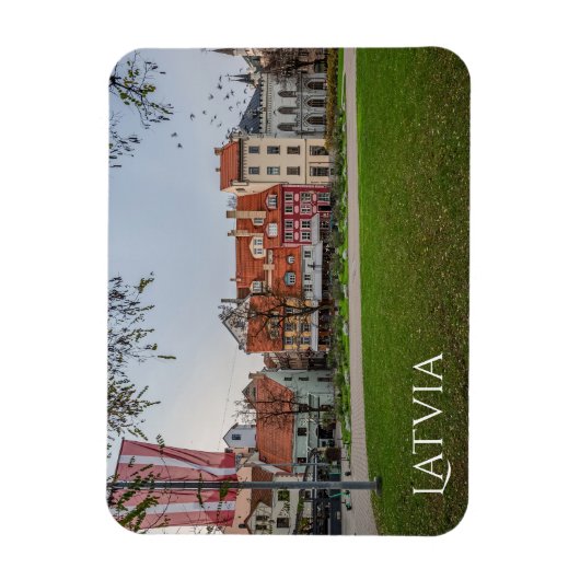 Altstadt von Riga im Herbst Magnet (Vertikal)