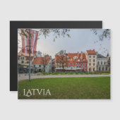 Altstadt von Riga im Herbst Magnetkarte (Vorne/Hinten)