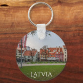 Altstadt von Riga im Herbst Schlüsselanhänger (Rückseite)