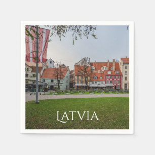 Altstadt von Riga im Herbst Serviette