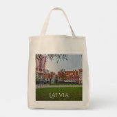 Altstadt von Riga im Herbst Tragetasche (Rückseite)