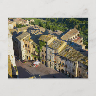 Altstadt von San Gimignano, Siena, Toskana, Italie Postkarte