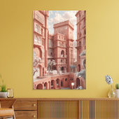 Altstadt von Sanaa Ai Gemälde Leinwanddruck (Insitu (Wohnzimmer))