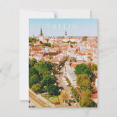 Altstadt von Tallinn Estland, Städtische Kunst RSVP Karte (Vorderseite)