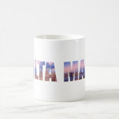 Altstadt von Valletta und Hafen Malta Text Kaffeetasse (Mittel)