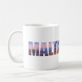 Altstadt von Valletta und Hafen Malta Text Kaffeetasse (Links)