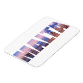 Altstadt von Valletta und Hafen Malta Text Magnet (Linke Seite)