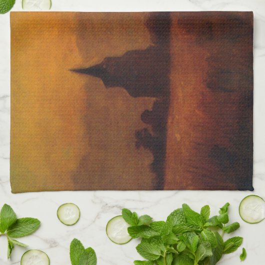 Altstadt von Vincent van Gogh Geschirrtuch (Gefaltet)