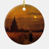Altstadt von Vincent van Gogh Keramik Ornament (Hinten)