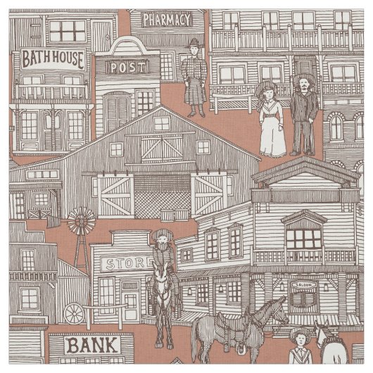 Altstadt von Western enna Stoff (Muster)