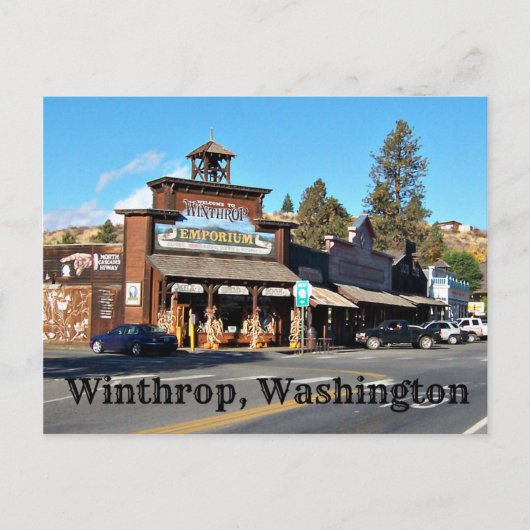 Altstadt von Winthrop, Washington Postkarte (Vorderseite)