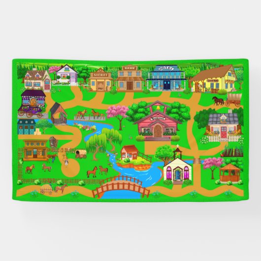 Altstadt zum Spielen 3x5 Banner (Horizontal)