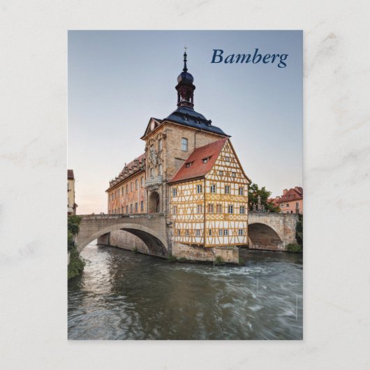 Altstädter Rathaus und Obere Brücke in Bamberg Postkarte (Vorderseite)