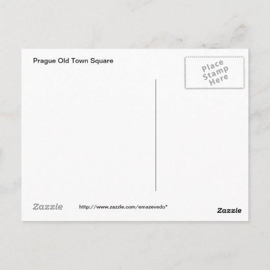 Altstädter Ring, Prag Postkarte (Rückseite)