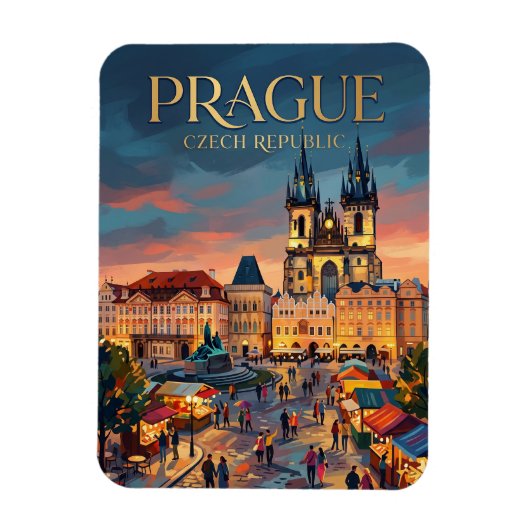 Altstädter Ring, Prag Tschechische Republik Magnet (Vertikal)