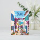 Altstadtgasse, Kaş Türkei Postkarte (Stehend Vorderseite)