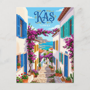 Altstadtgasse, Kaş Türkei Postkarte