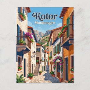 Altstadtgasse Kotor Montenegro Postkarte