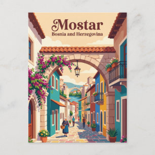Altstadtgasse von Mostar Bosnien und Herzegowina Postkarte