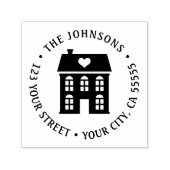 Altstadthaus mit Herz-Rücksendeadresse Permastempel (Design)