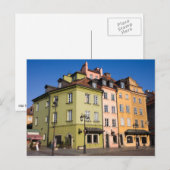Altstadthäuser in Warschau Postkarte (Vorne/Hinten)