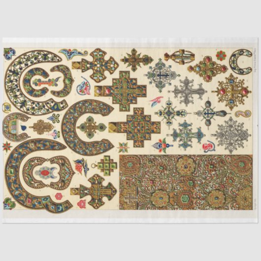 Altübergänge und Medaillen Dekoupage Seidenpapier (Vorderseite)