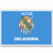 Altus Oklahoma Flag Aufkleber (Vorderseite)