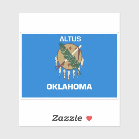 Altus Oklahoma Flag Aufkleber (Blatt)