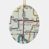 Altus Oklahoma Vintage Karte Keramik Ornament (Rechts)