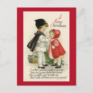 ALTVIKTORIANISCHE "FROHE WEIHNACHTEN" POSTKARTE