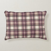 Altviolett & cremefarbener Tartan-Karostoff