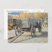Altwagen des alten Westens Postkarte (Vorne/Hinten)