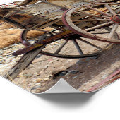 Altwagen in Belmont Ghost Town, Central Nevada Poster (Ecke)